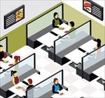 等距餐厅与客户插图