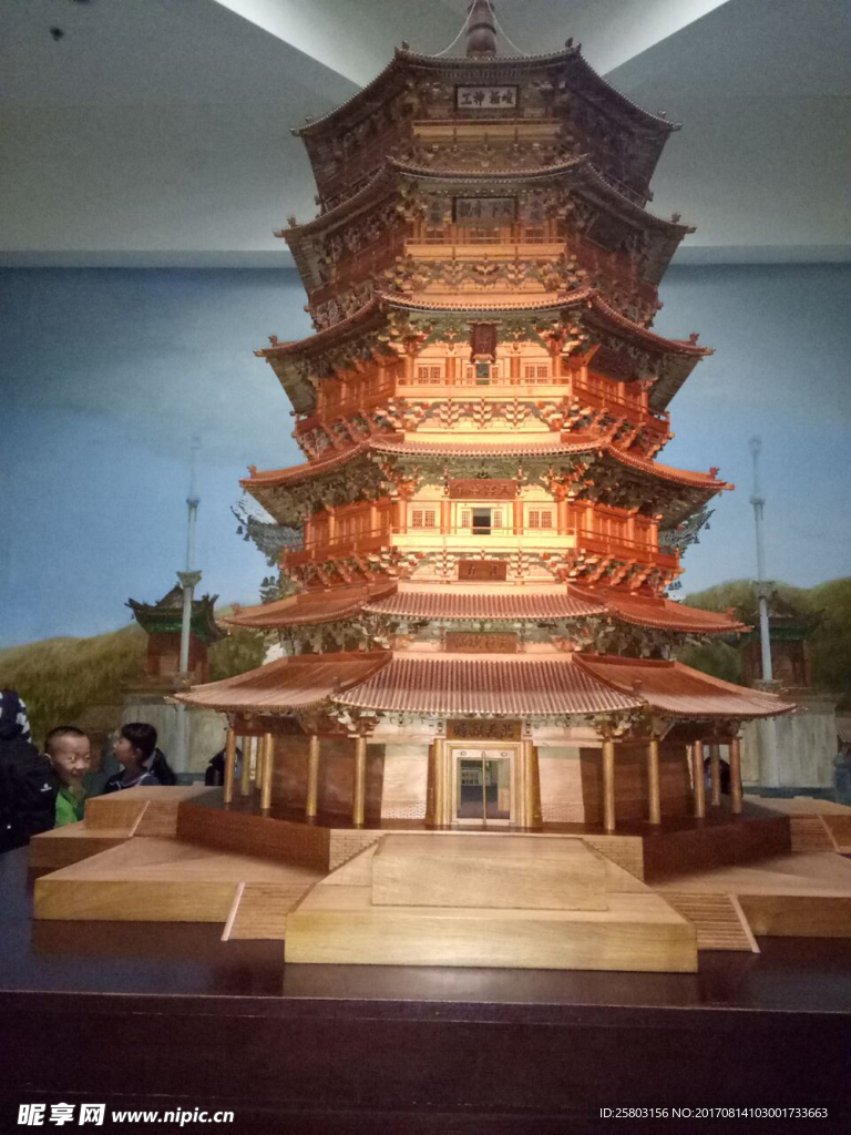 应县木塔模型照片