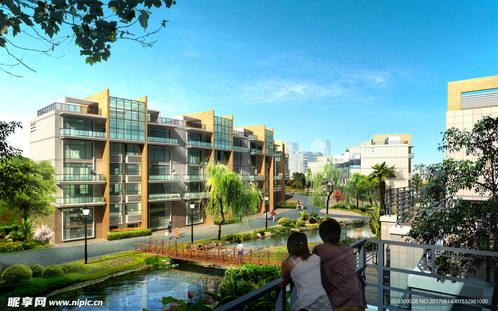 现代风格别墅效果图