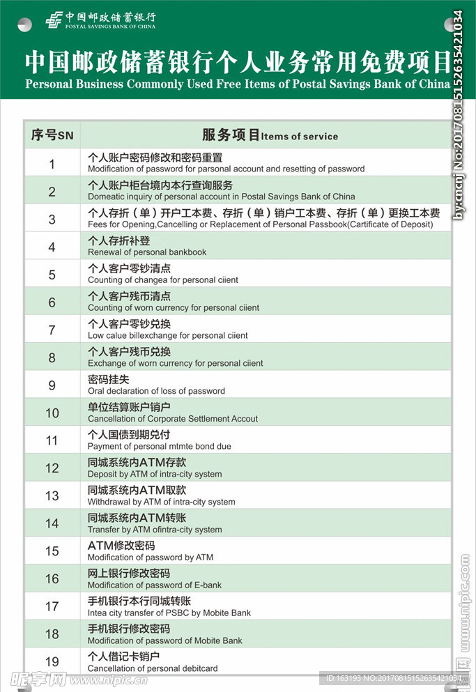 免费服务提示牌