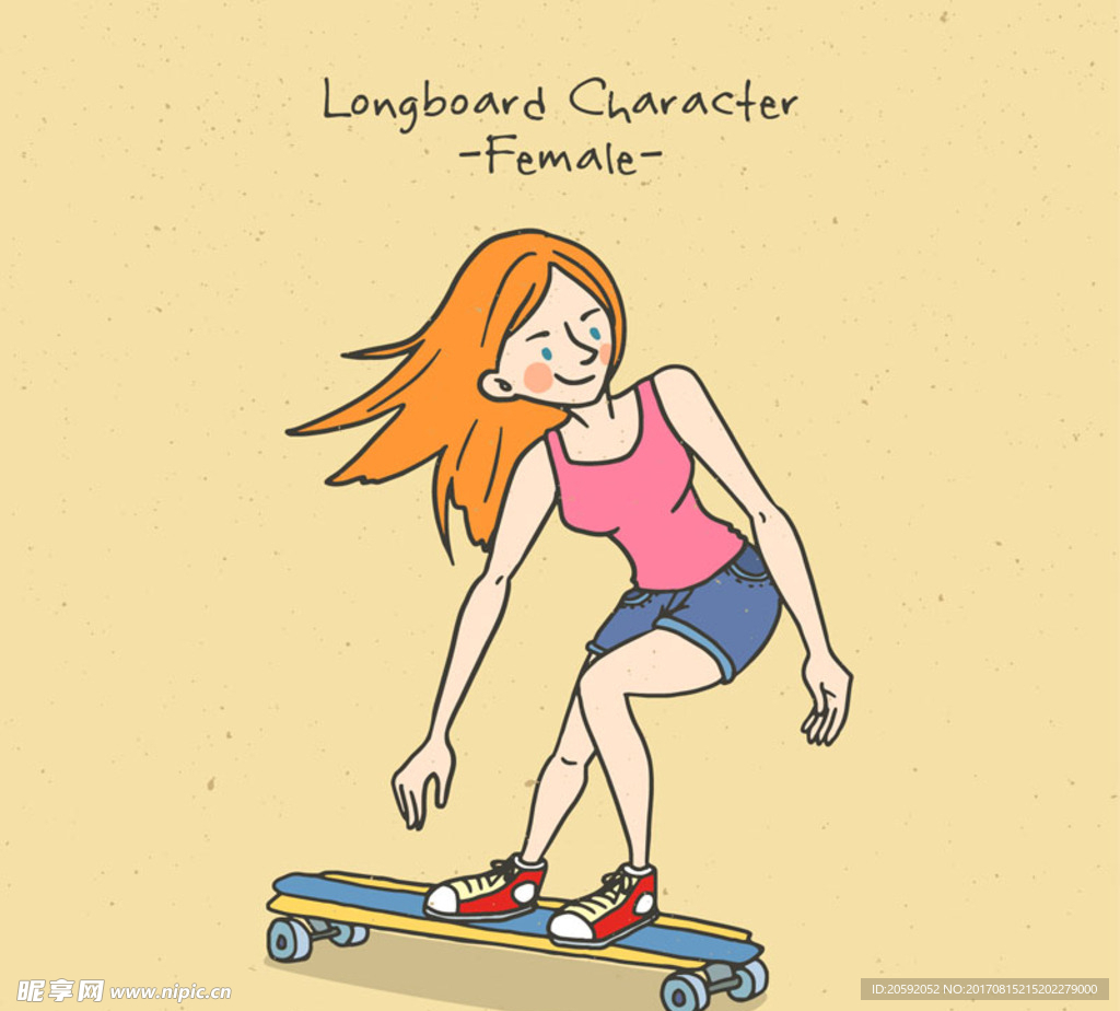 插画美女