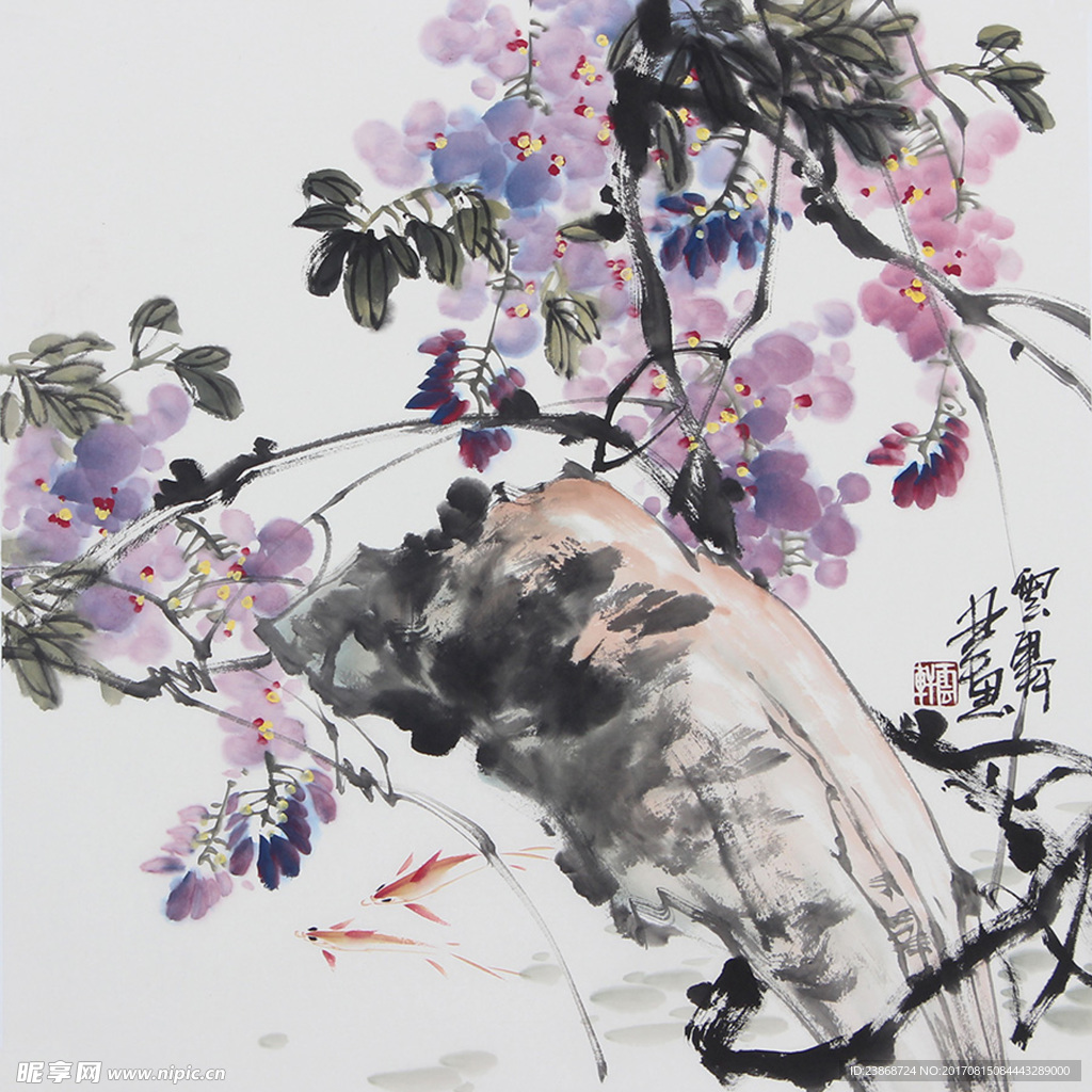 水墨花卉