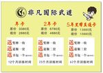 跆拳道价格表