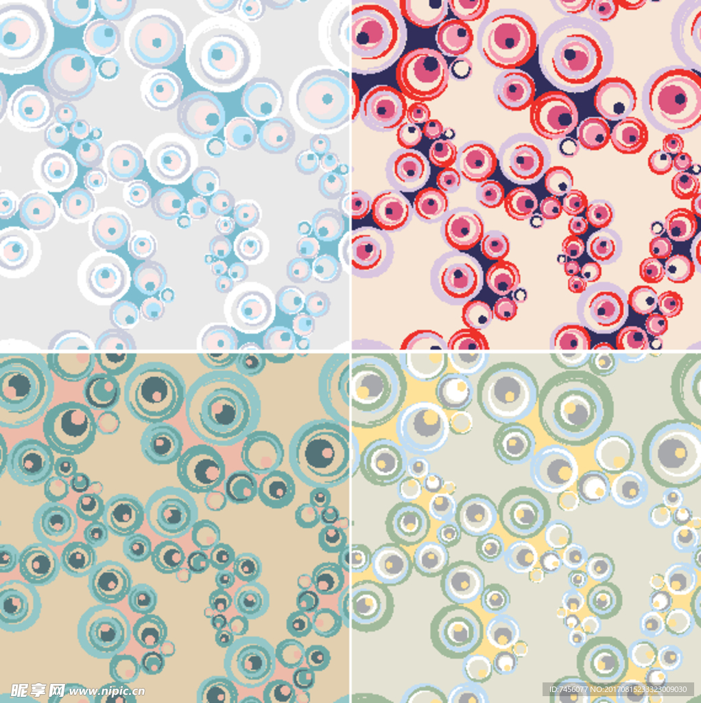 彩色圆斑圆点矢量背景