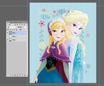 冰雪奇缘服装印花图案设计