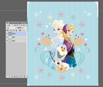 冰雪奇缘服装印花图案设计