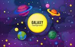 彩色的星系行星背景