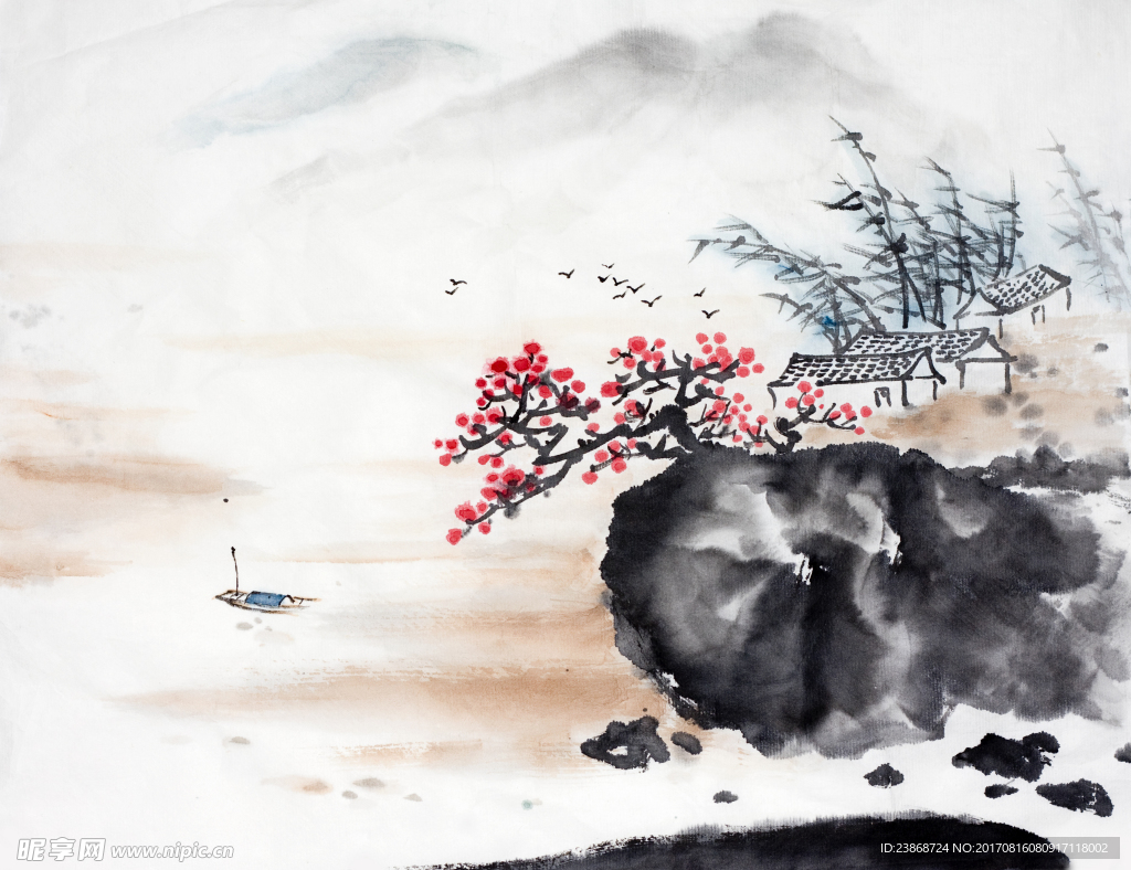 中国风梅花