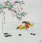 国画梅花鸟