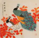 国画孔雀