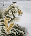 水墨老虎
