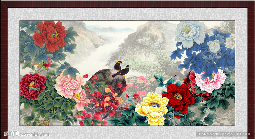 国画牡丹