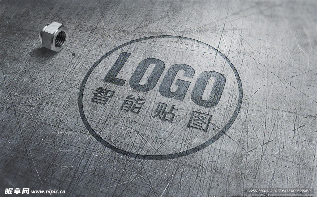 高端金属质感logo vi贴图