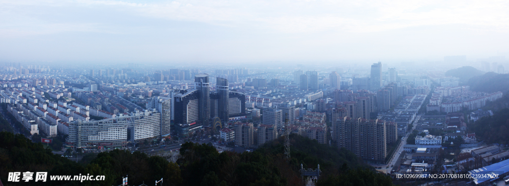 台州市椒江区城区全景图