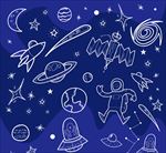 宇宙元素草图背景