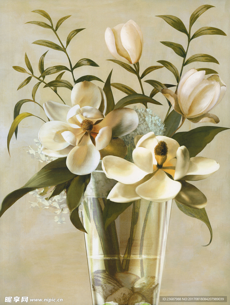 鲜花写生油画