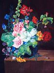 鲜花写生油画
