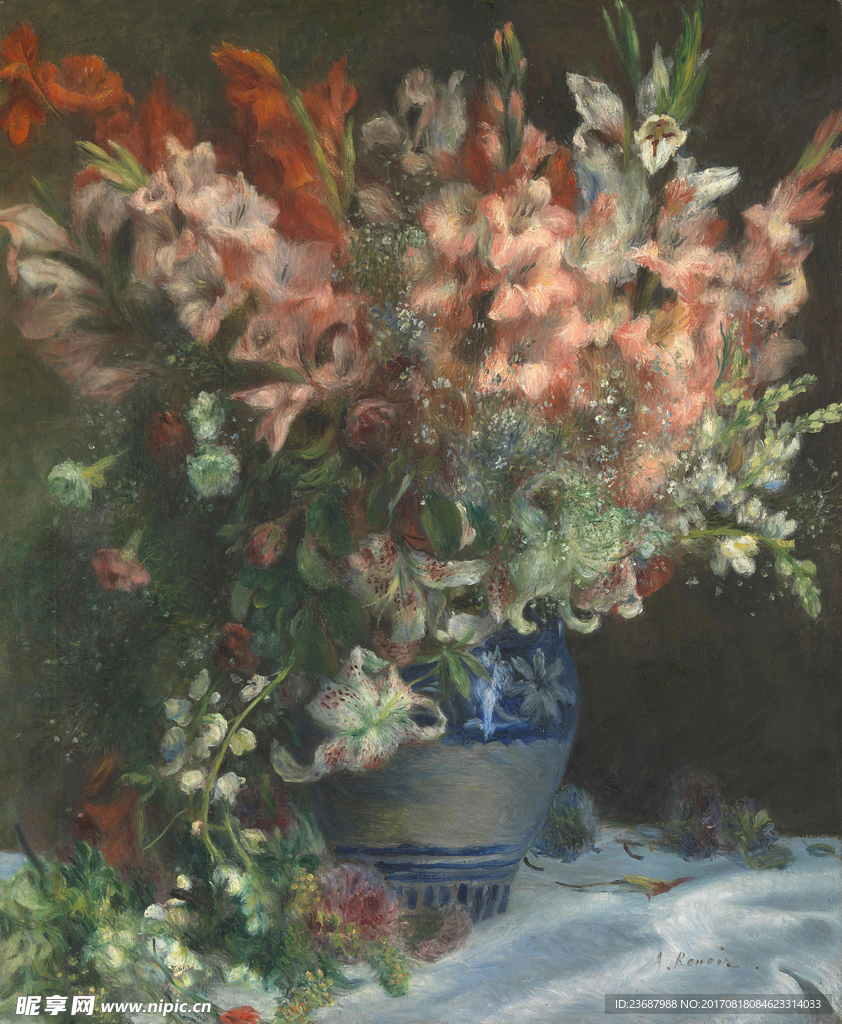 美丽的鲜花油画