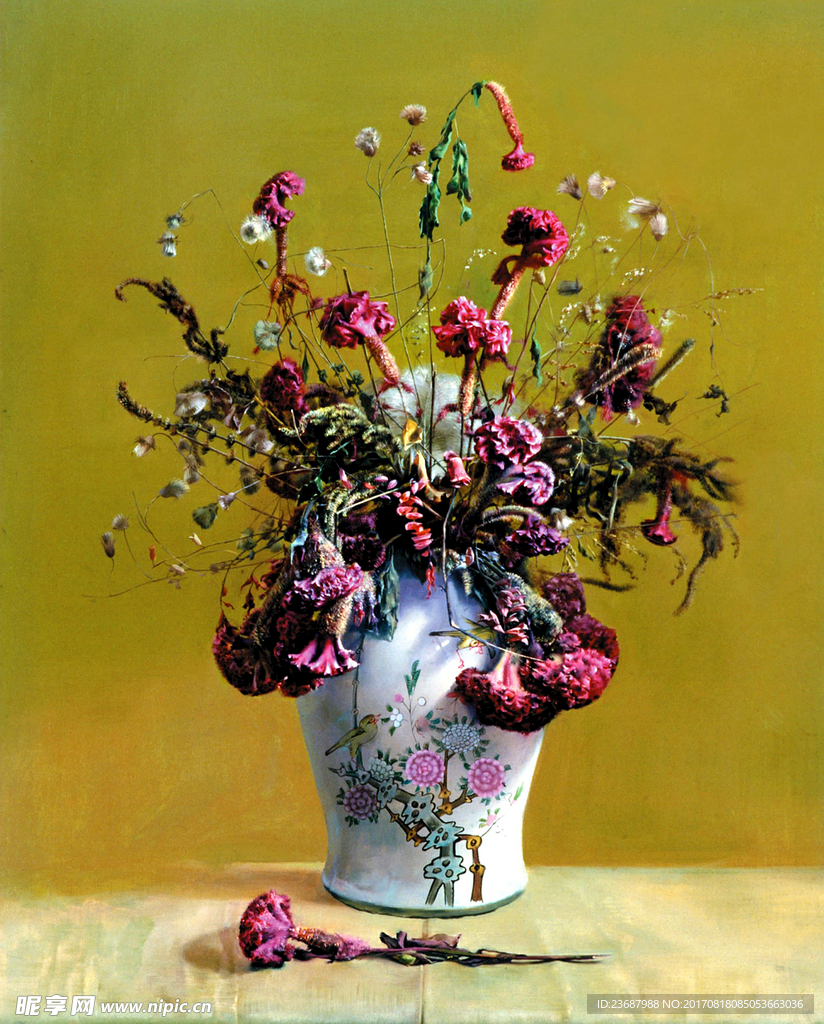 美丽的鲜花油画