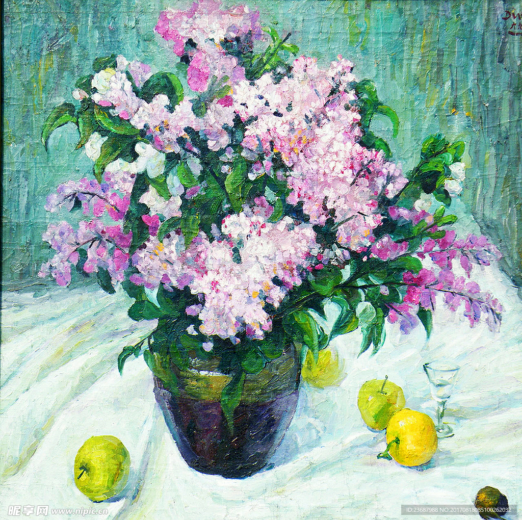 美丽的鲜花油画