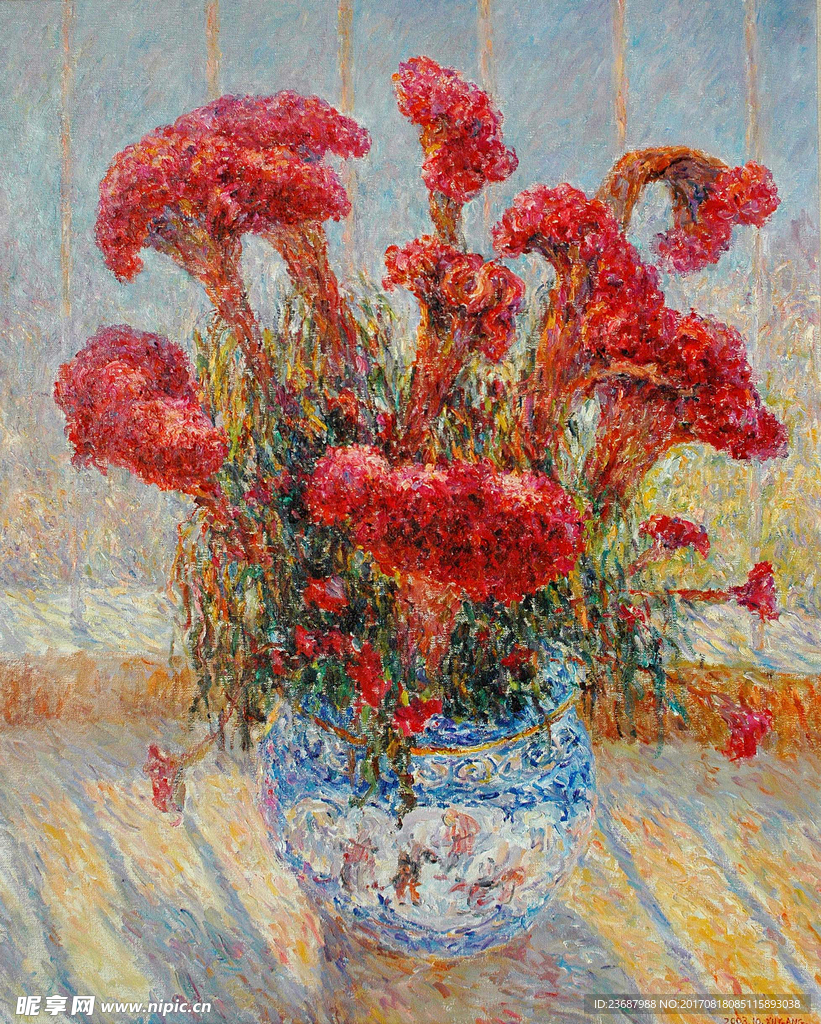 美丽的鲜花油画