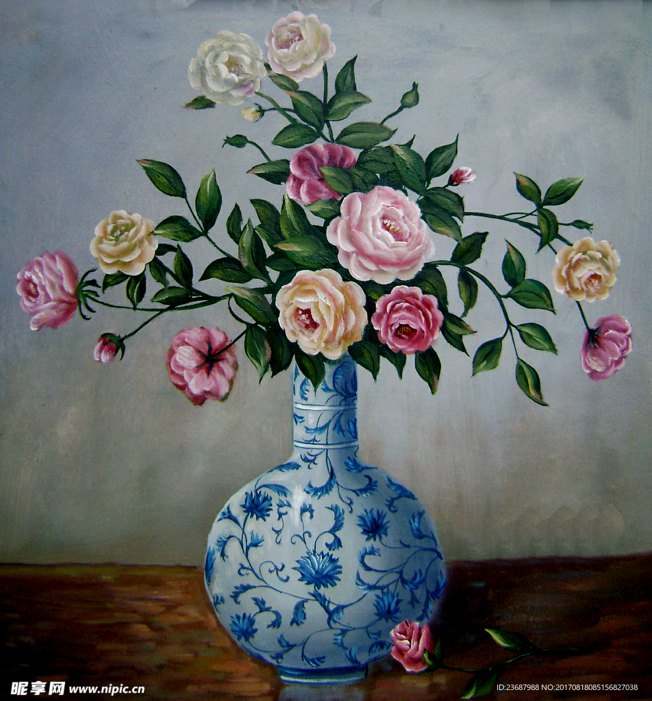 美丽的鲜花油画