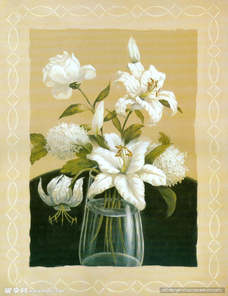 美丽的鲜花油画
