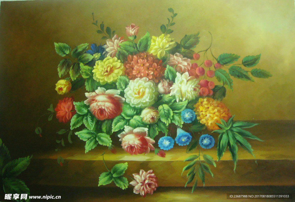 美丽的鲜花油画
