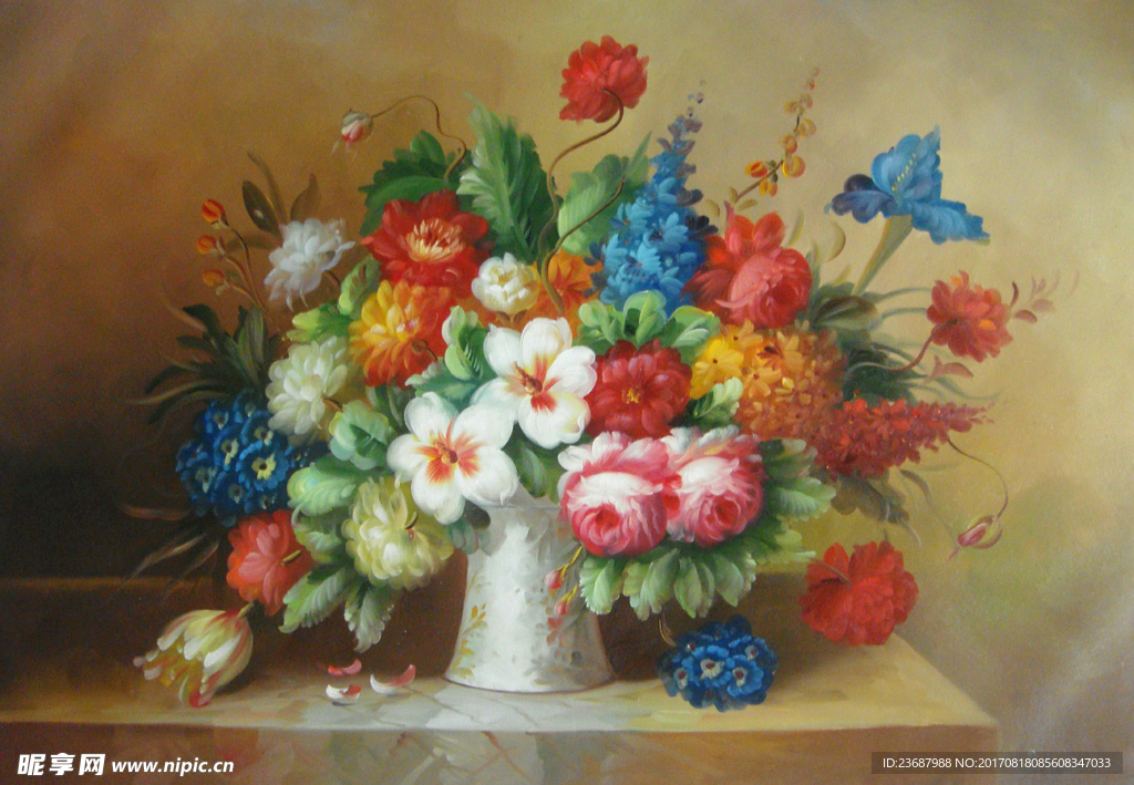 美丽的鲜花油画