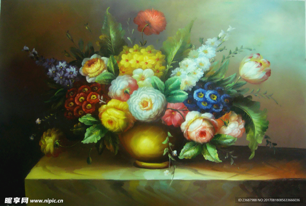 美丽的鲜花油画