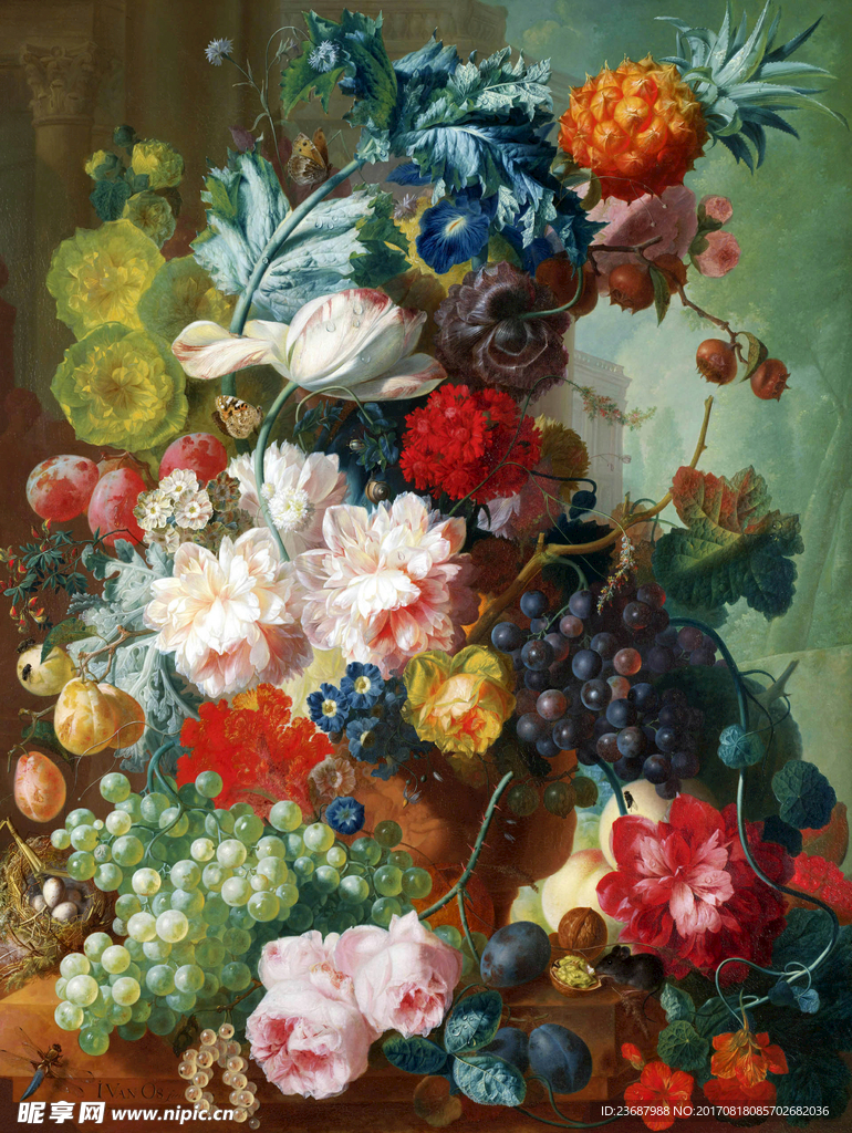 美丽的鲜花油画