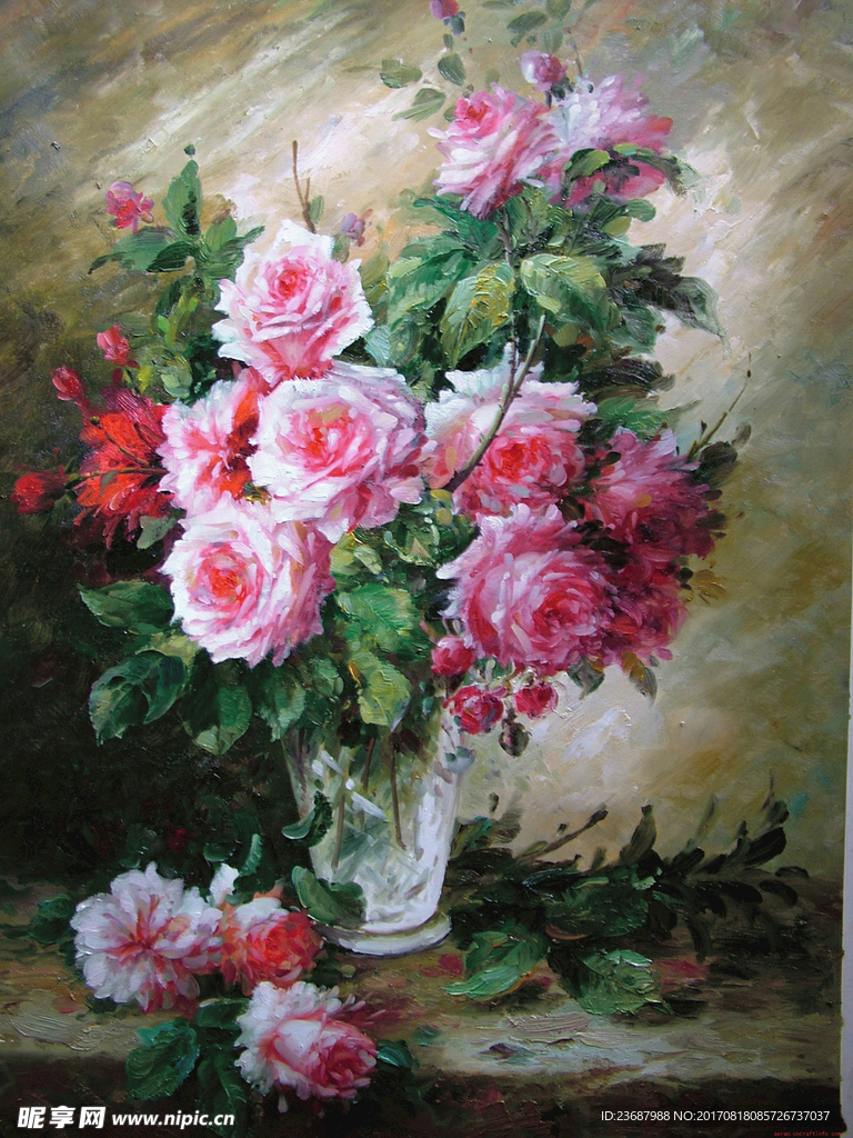 美丽的鲜花油画