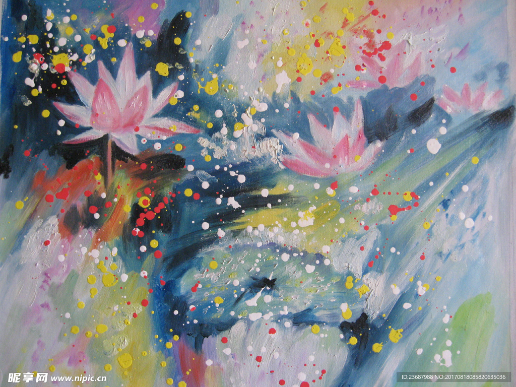美丽的鲜花油画