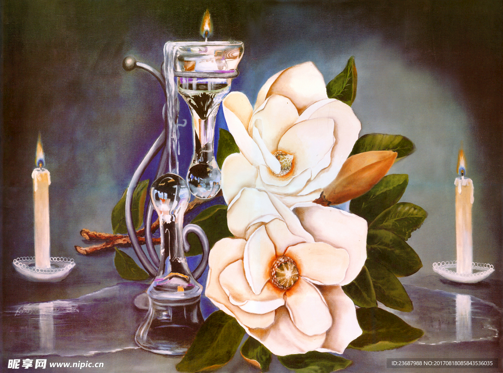 美丽的鲜花油画