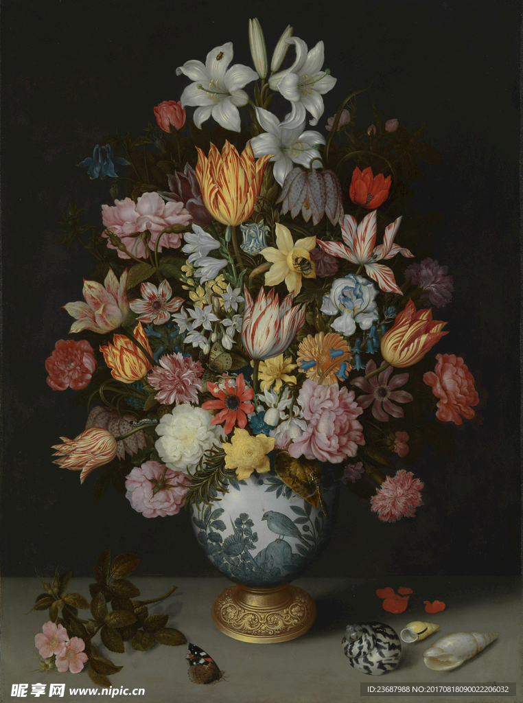 美丽的鲜花油画