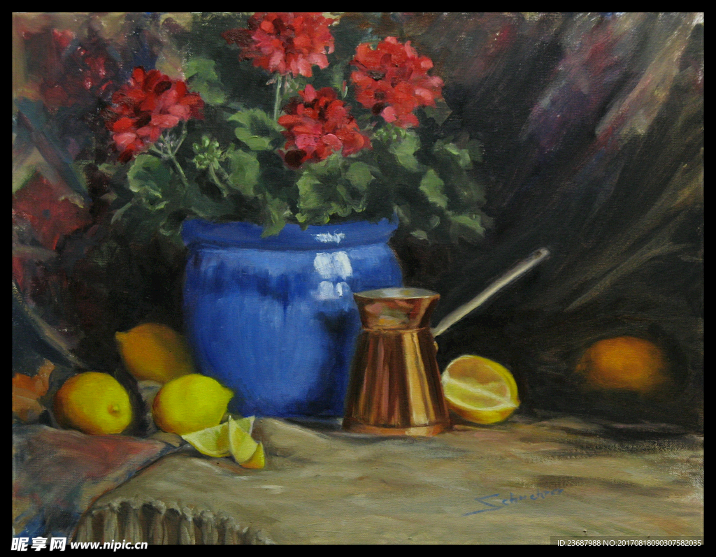 美丽的鲜花油画
