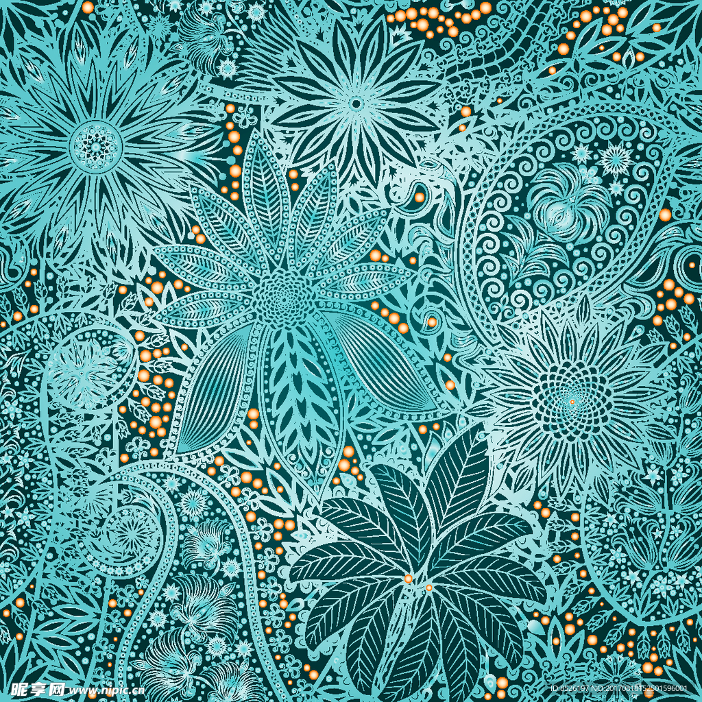 欧式花纹背景图片
