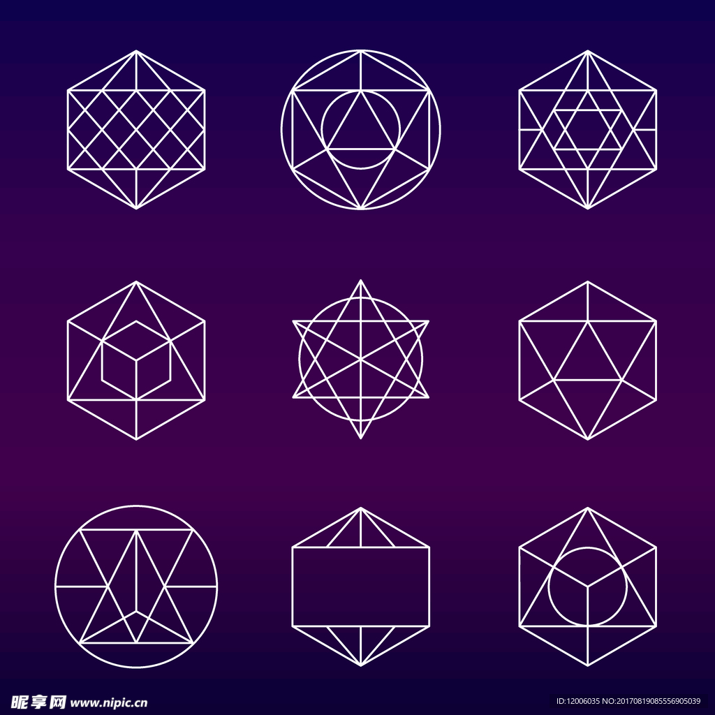 9款抽象图案标志矢量素材