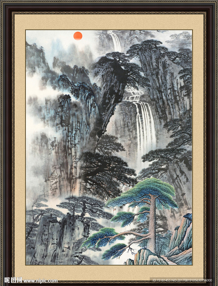 竖幅国画
