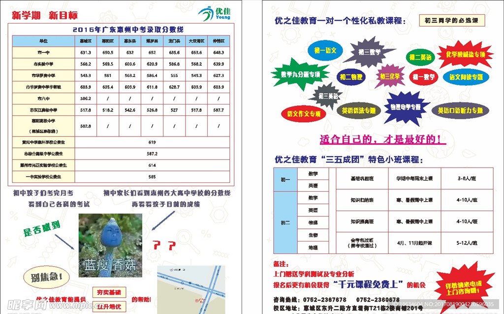 高初中教育传单