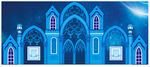 蓝色教堂城堡婚礼素材