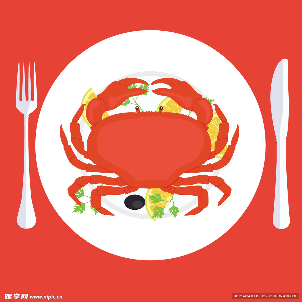 餐桌上的螃蟹
