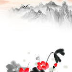 简约水墨画背景素材