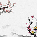 中国风花树枝素材