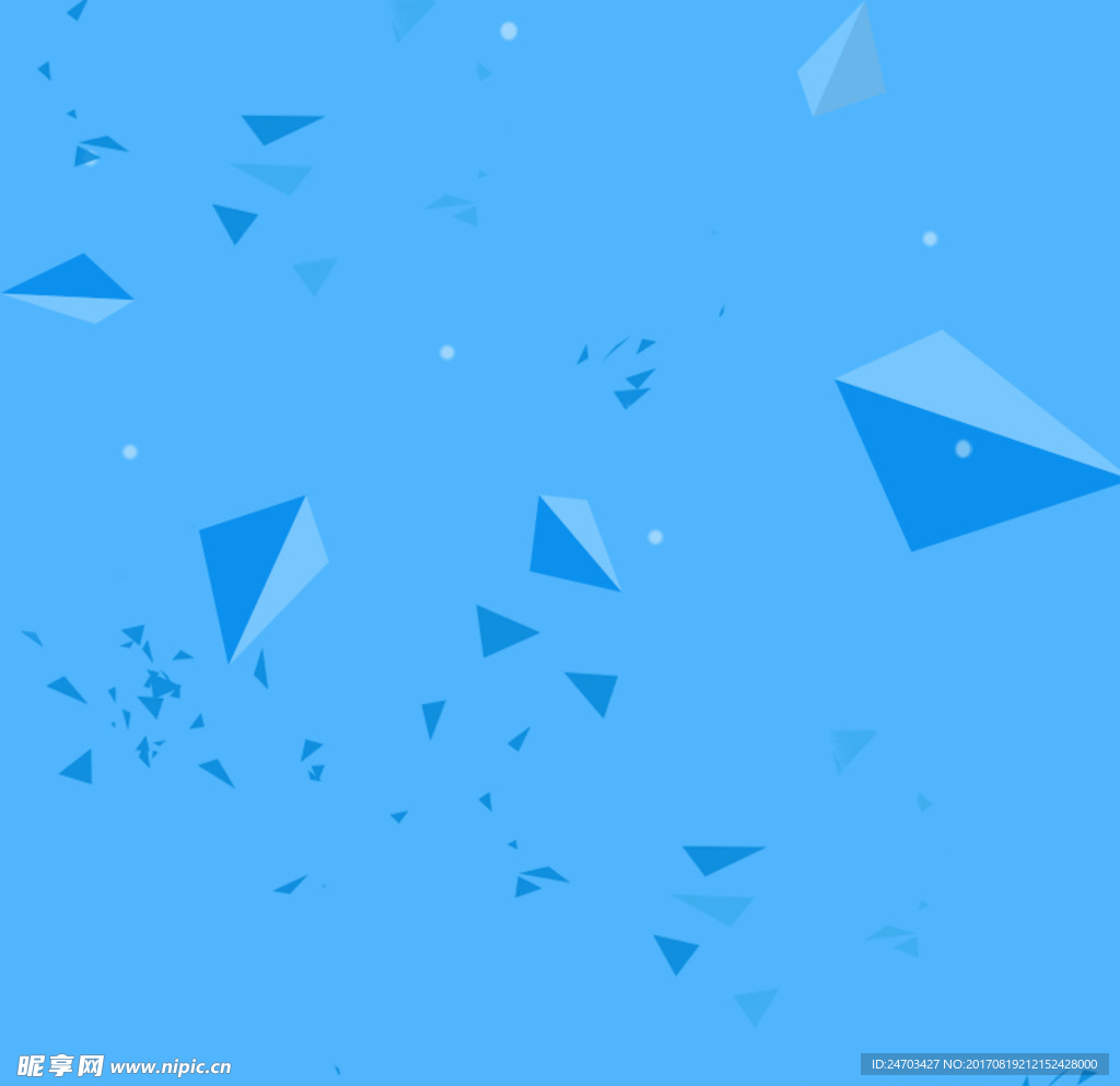 蓝色立体多边形素材背景主图