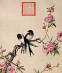 郎世宁  桃花图