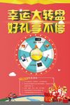 幸运大转盘抽奖海报