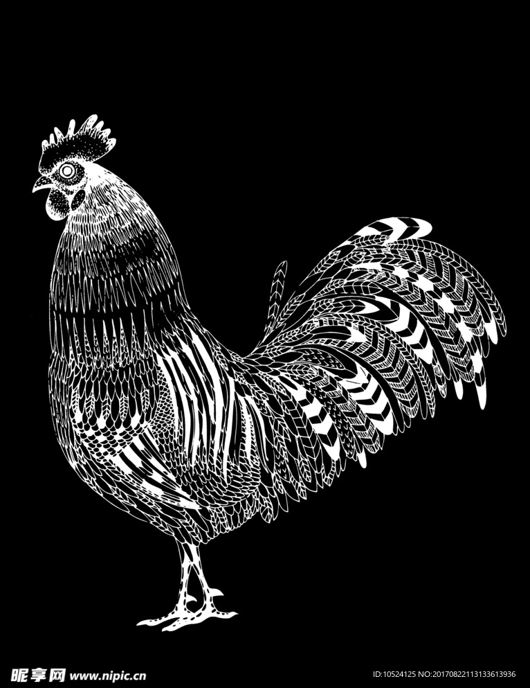 公鸡图案