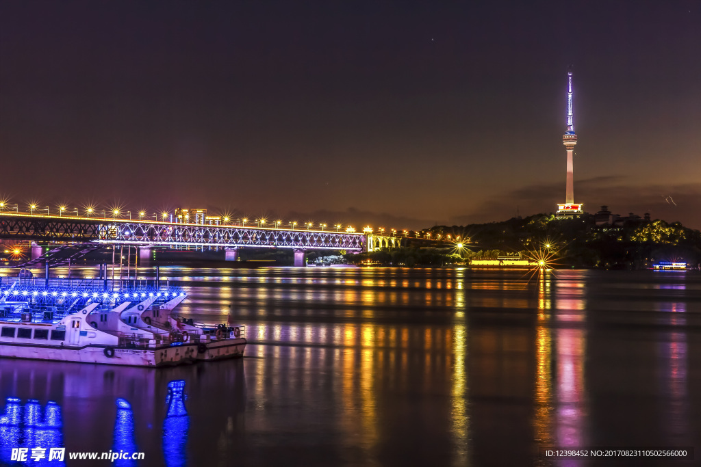 美丽的武汉夜景