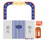 英伦风蓝白条